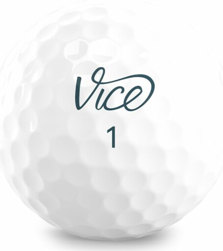 VICE Tour Golf Balls in play during a golf game.