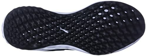 Black athletic shoe sole with textured pattern