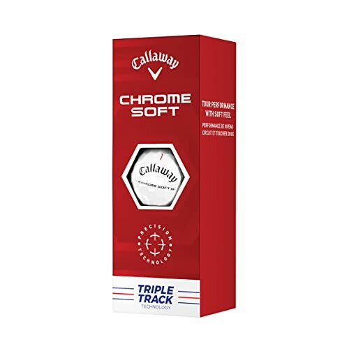 Callaway Chrome Soft golf ball packaging with Triple Track technology.