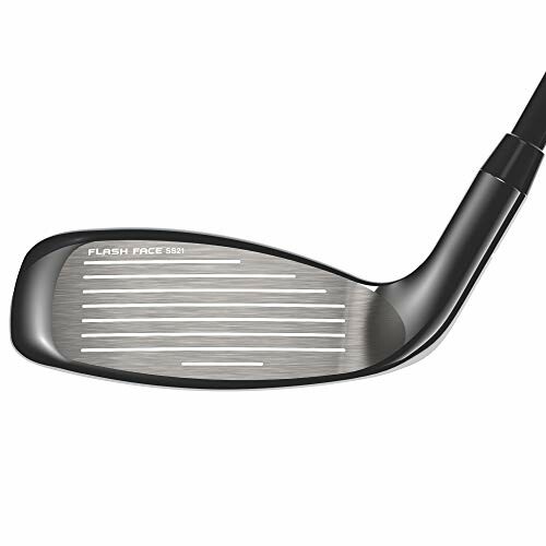 Close-up of a golf club head with Flash Face technology.