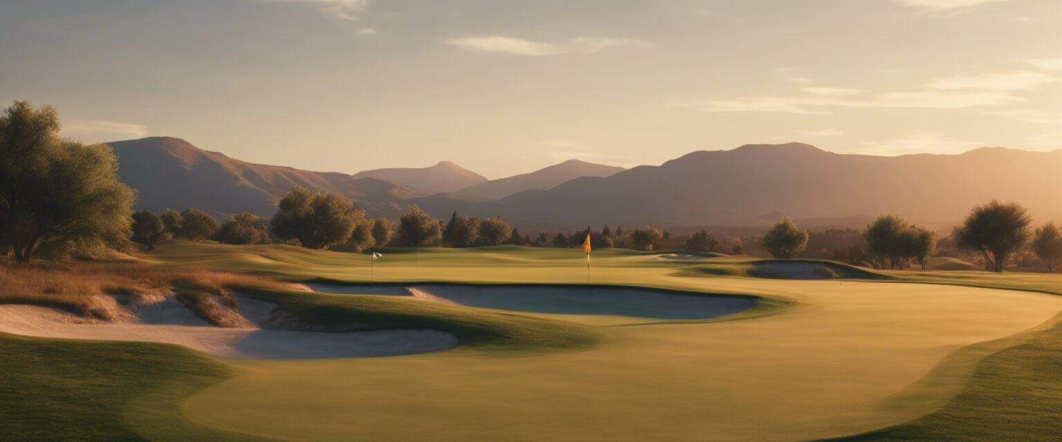 Golf Course Sunset Image