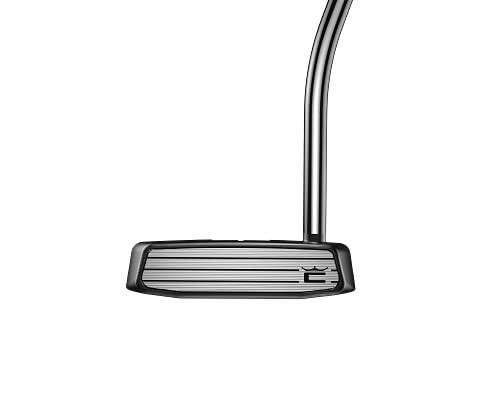 Golf putter with metal shaft and grooved face