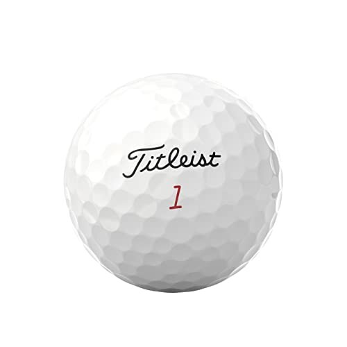 White Titleist golf ball with number one