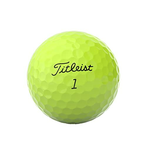 Yellow Titleist golf ball with number 1